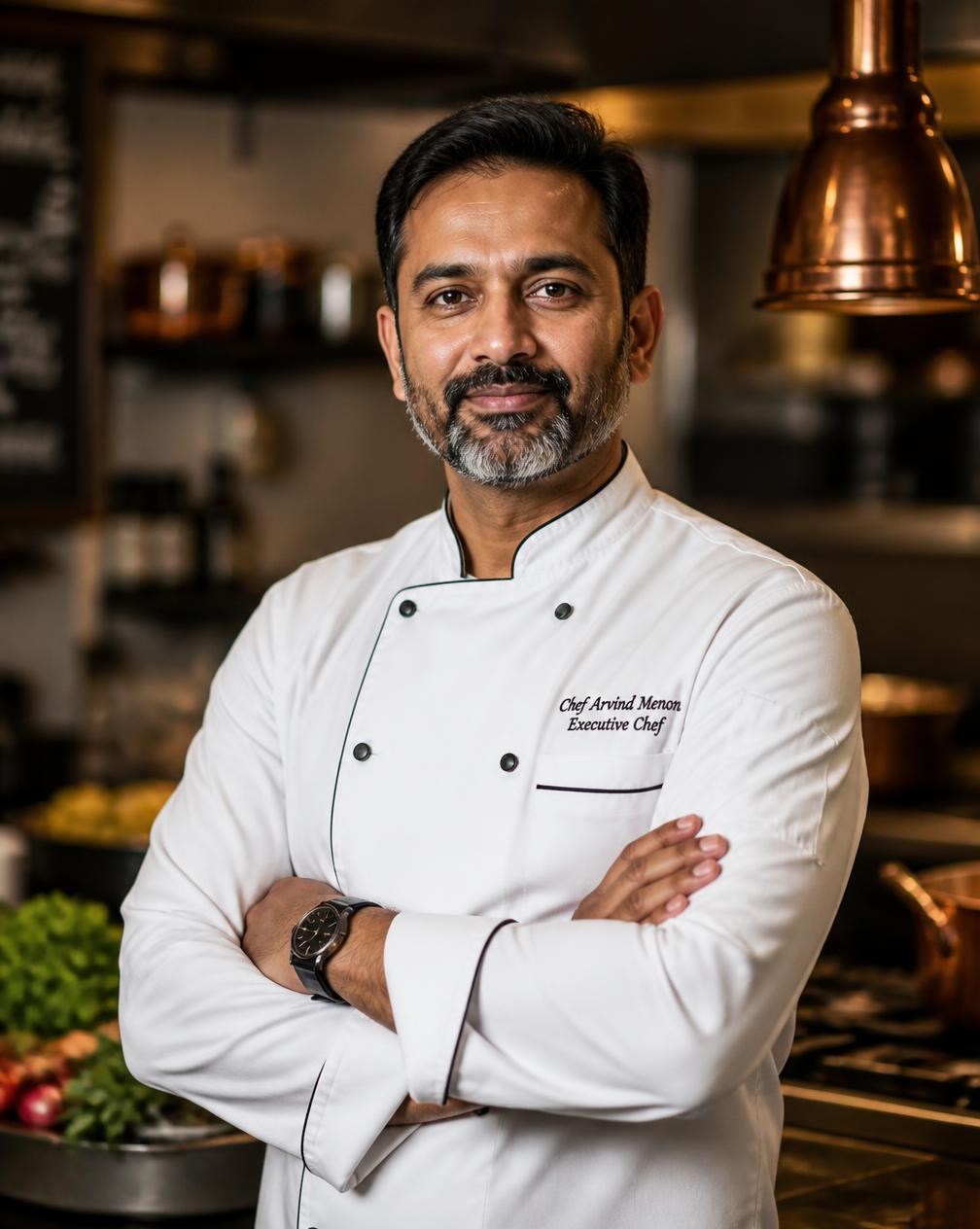 Executive chef of The Spice House Catering in the kitchen